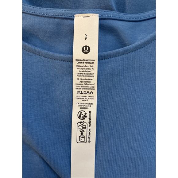 NEW Lululemon Organic Cotton Cinched-Waist Dress Women's Small Blue Sporty - Picture 9 of 9